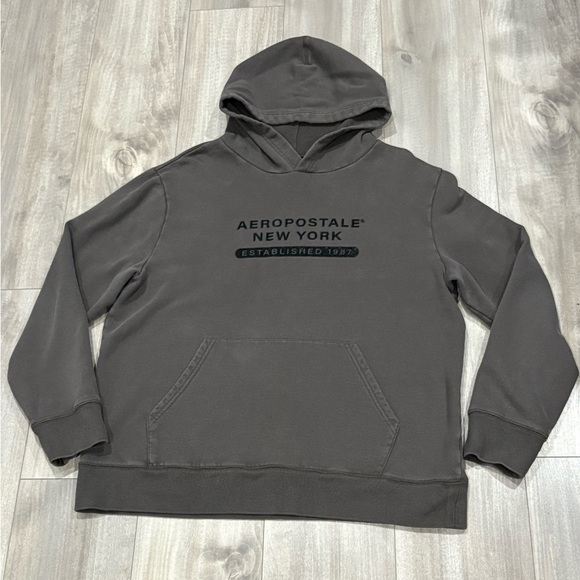 Aeropostale Men's Charcoal Hoodie Size XL - Picture 1 of 6